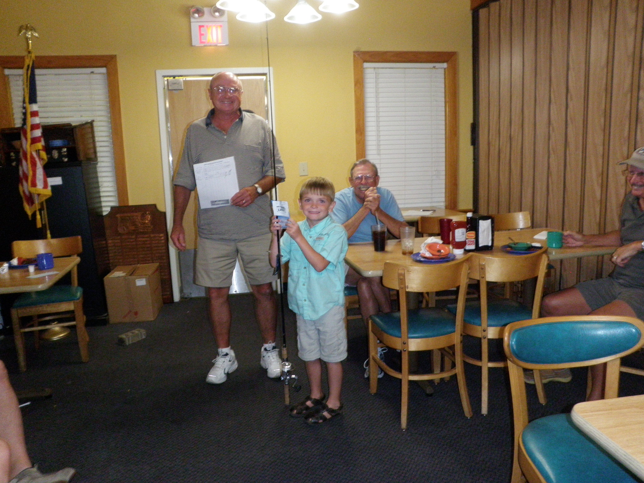 Jr angler getting prize
